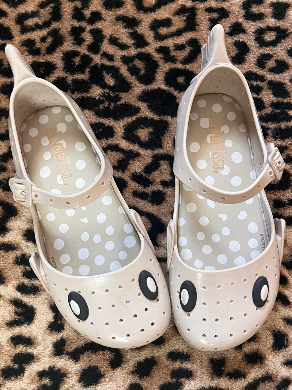 BEIGE MARY JANE JELLY FLAT | MINI MELISSA | SIZE 12
